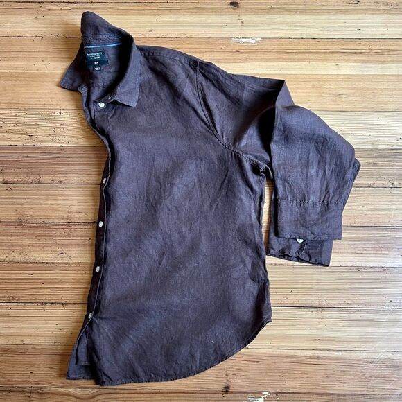 J. Crew slim fit Baird McNutt Irish Linen shirt. Size 22. - Picture 7 of 12